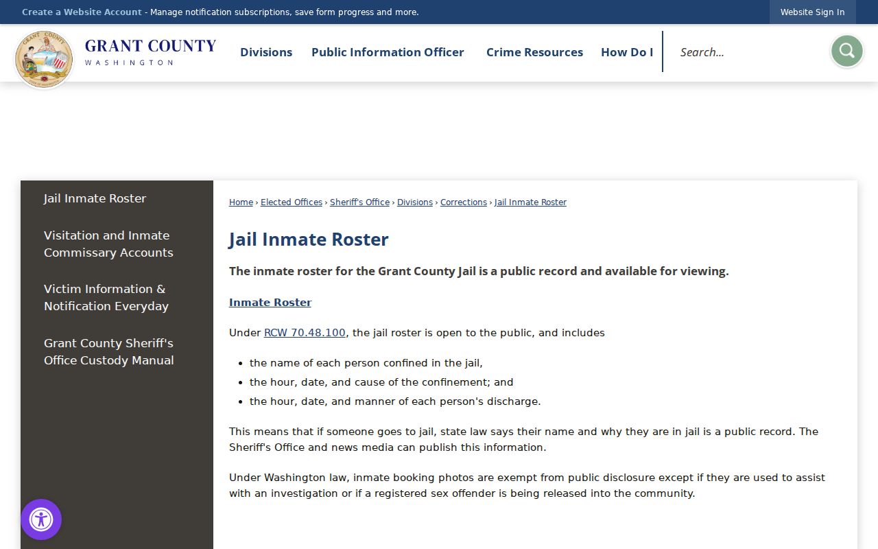 Moses Lake people search Grant County jail roster